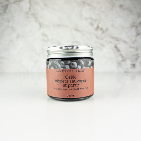 Gelée de bleuets sauvages et de porto Tawny 200ml - La Maison du Bleuet
