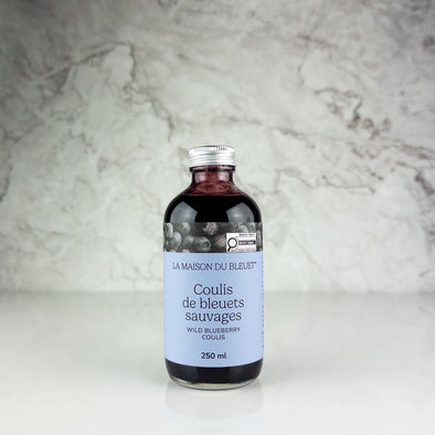 Coulis de bleuets sauvages 250 ml - La Maison du Bleuet