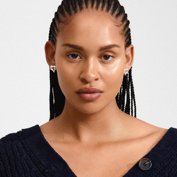 TIDE heart earrings silver-plated