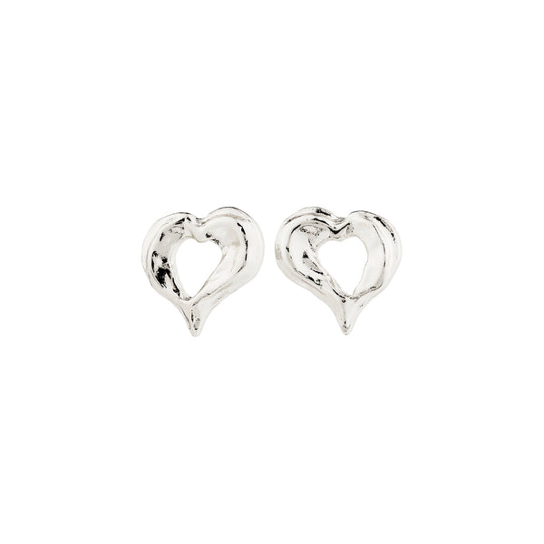 TIDE heart earrings silver-plated