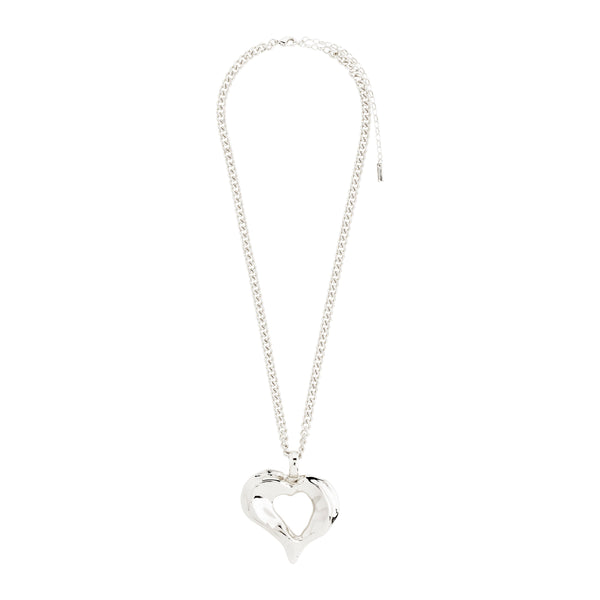 TIDE heart necklace silver -plated