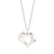 TIDE heart necklace silver -plated