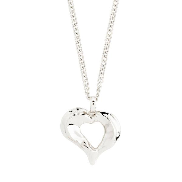 TIDE heart necklace silver -plated