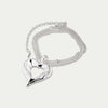 TIDE heart necklace silver -plated