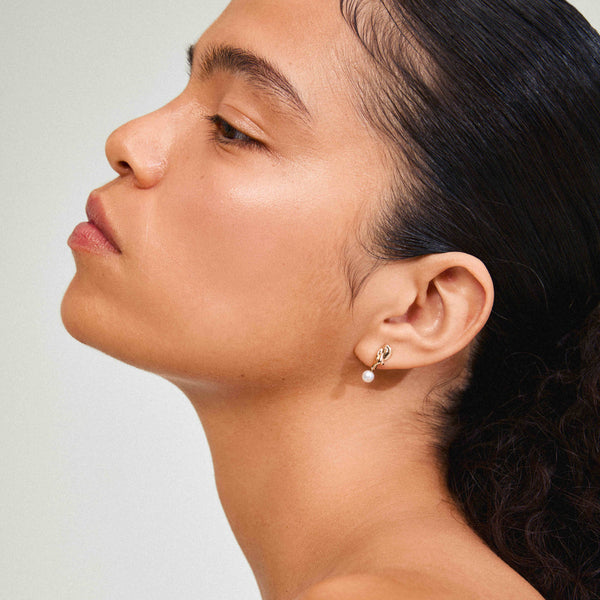 STARLIGHTpearl earrings gold-plated