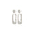 INSTANT boucles d’oreilles ensemble 2 en 1, plaqué argent