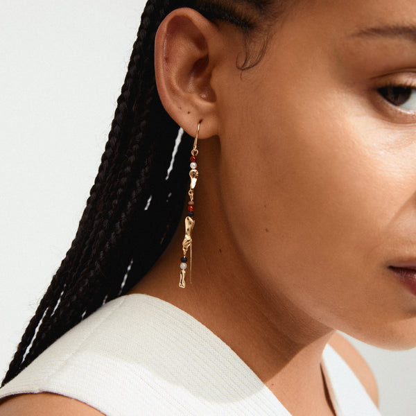 DAWN chain earrings gold - plated