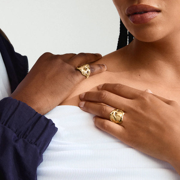 DAWN recycled gold-plated ring