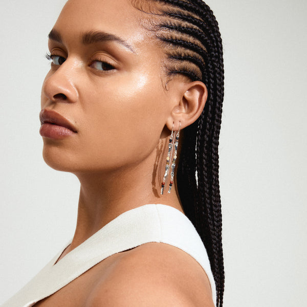 DAWN chain earrings silver - plated