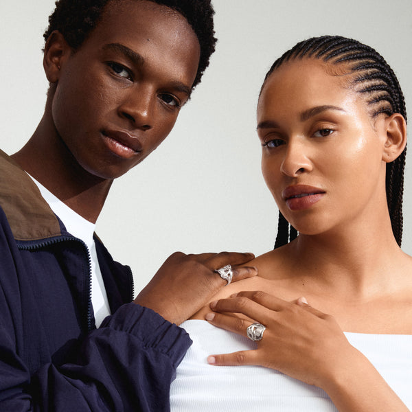 DAWN recycled silver-plated ring