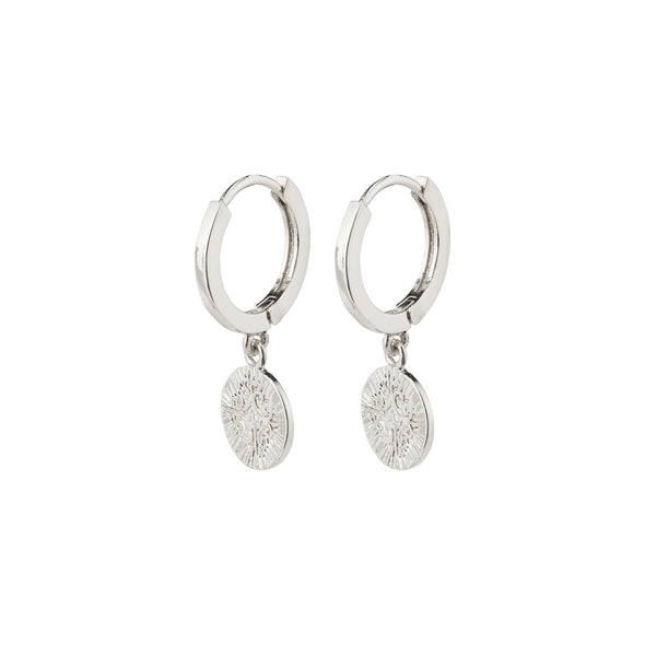 NOMAD coin huggie hoop earrings