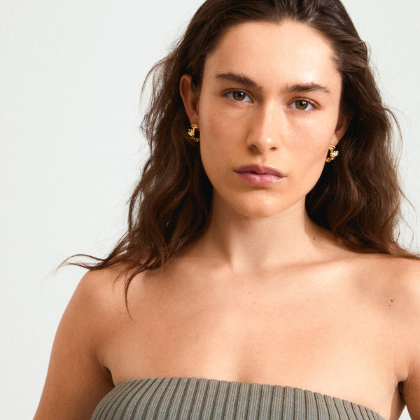 SUNSET recycled gold-plated earrings