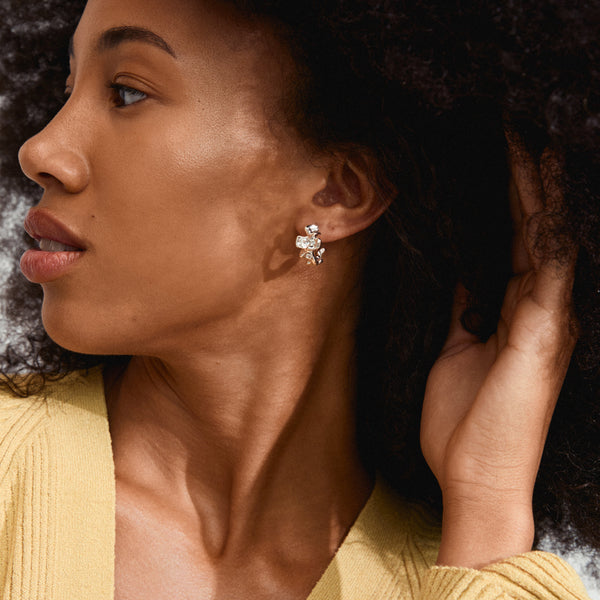 SUNSET recycled earrings silver-plated