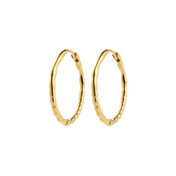 BETWEEN gold-plated creoles