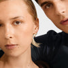 SENSE hoop earrings, 2 in 1 set, gold plated