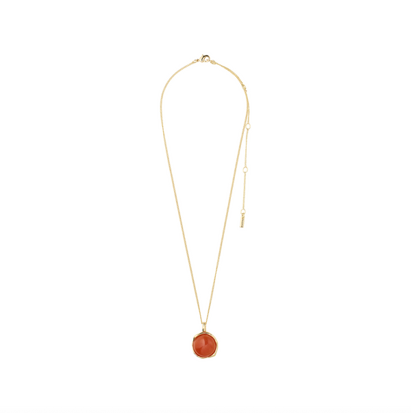 SENSE collier plaqué or/agate