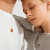 SENSE collier plaqué argent/agate