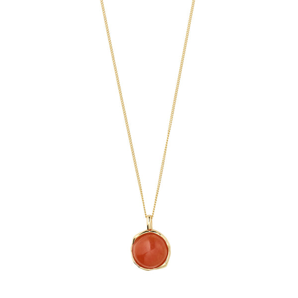 SENSE collier plaqué or/agate