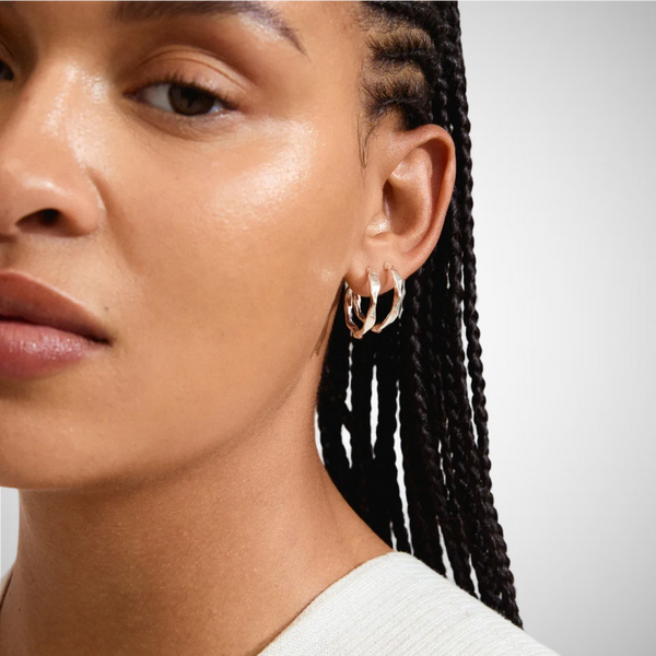 DAWN recycled earrings silver - plated