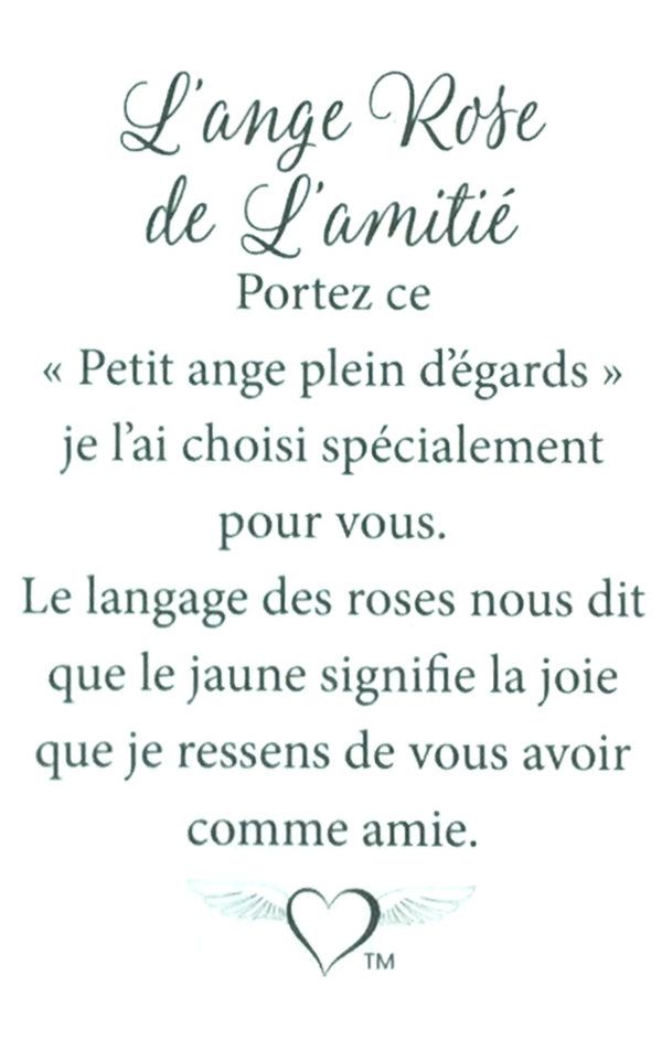 Épinglette Ange : Rose de l'Amitié