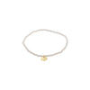 INDIE bracelet white, gold-plated