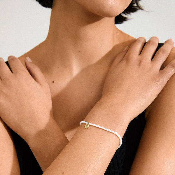 INDIE bracelet Gold Plated White