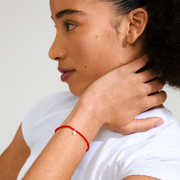 INDIE bracelet Gold Plated Red