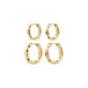 DARBY earrings, 2 in 1 set, gold plated