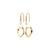 Boucles d'oreilles MORIN 2-en-1 or