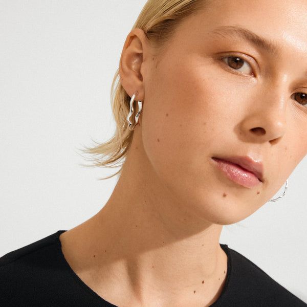 LARKIN boucles d’oreilles plaqué argent