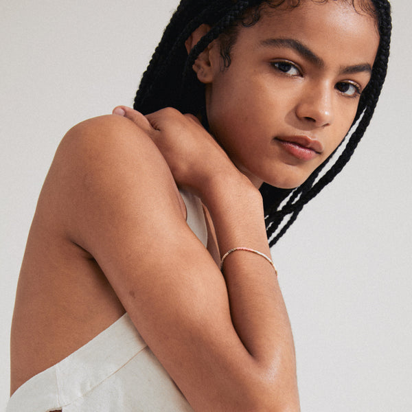 ALISON pink, gold-plated bracelet