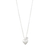 SOPHIA recycled heart pendant necklace silver -plated