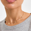 Collier : Mylan : Plaqué or : Blanc