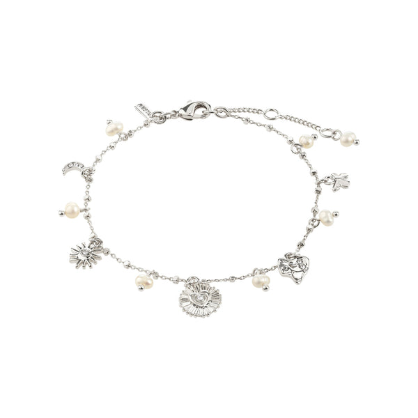 Bracelet : Mylan : Plaqué argent : Blanc