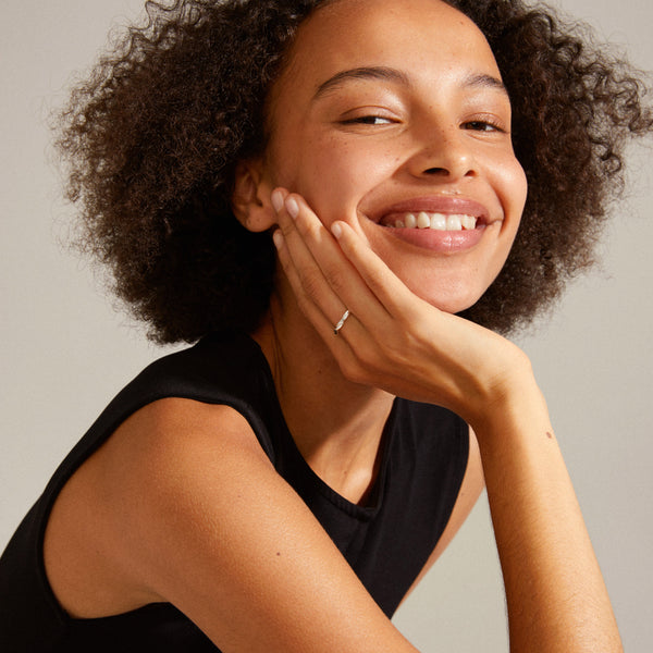 LULU recycled twirl stack ring silver-plated