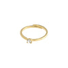 LULU recycled crystal stack ring gold- plated