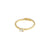 LULU recycled crystal stack ring gold- plated