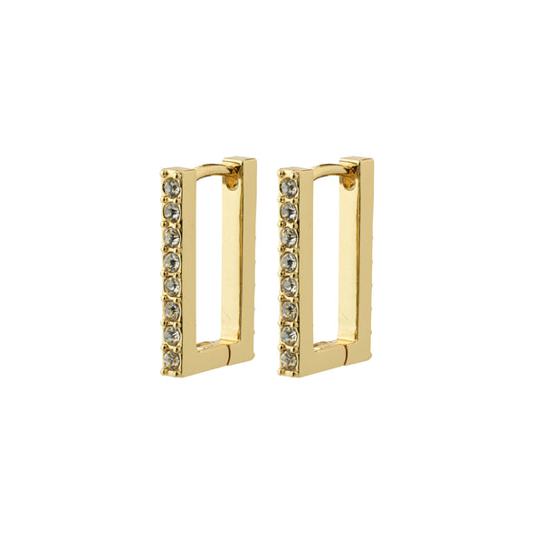 COBY crystal square hoop earrings 
