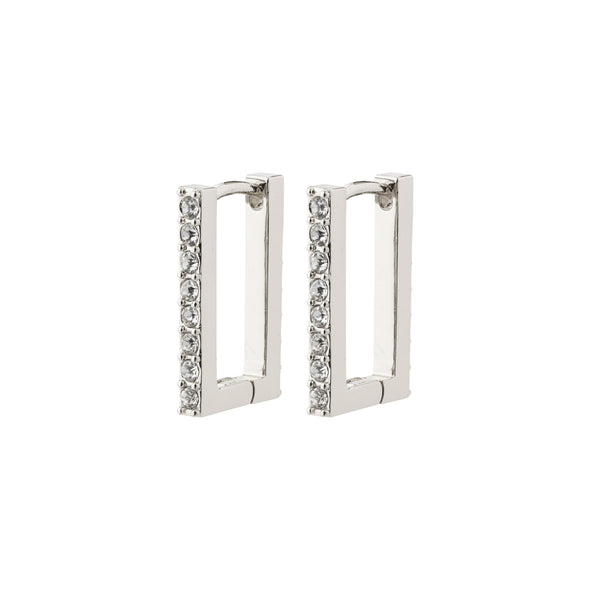 COBY crystal square hoop earrings 