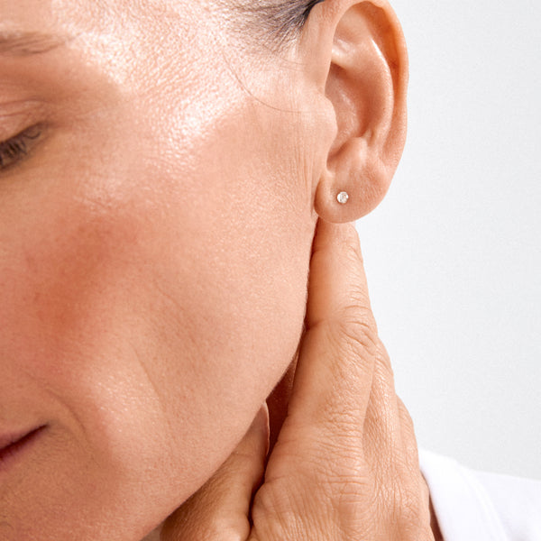 SYLVIE small crystal stud earrings gold-plated