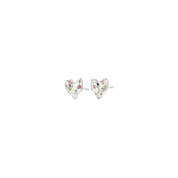 RYAN recycled heart earrings silver-plated