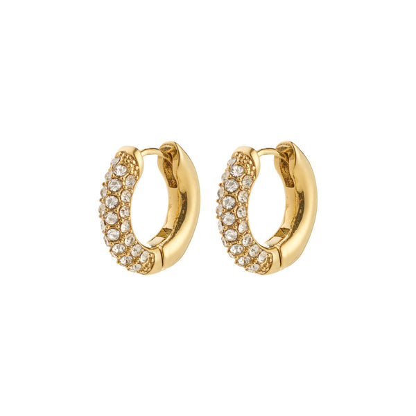 TATUM small gold-plated hoop earrings