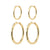 EVE anneaux boucles d'oreille 2-en-1 set