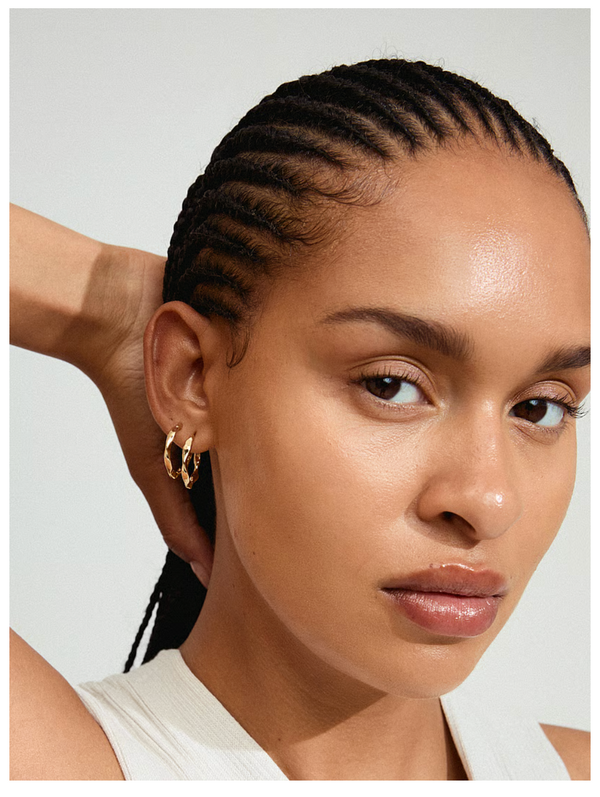 DAWN recycled earrings gold - plated