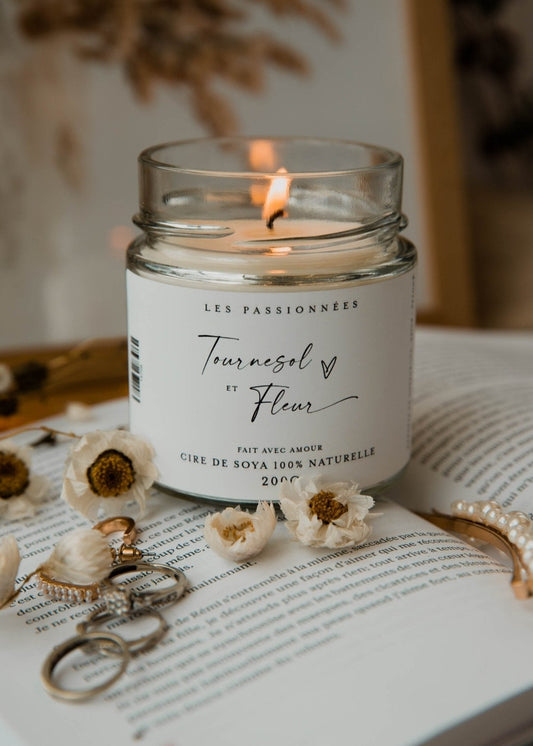 Sunflower &amp; Flower Candle