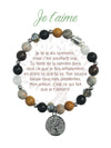 Earth Angel Bracelet 94241 - I LOVE YOU Dark Silver