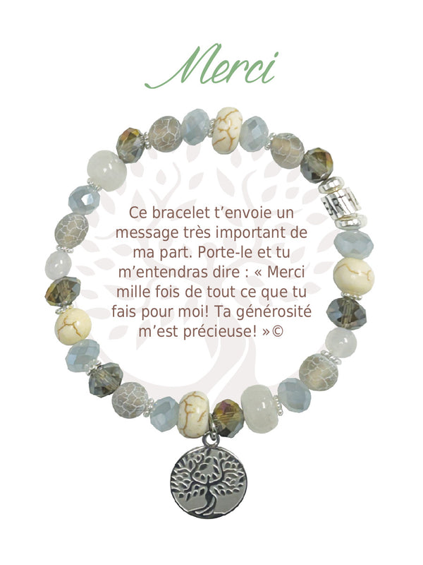 Earth Angel Bracelet 94263 - THANK YOU Light Silver