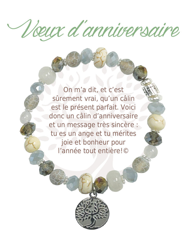 Earth Angel Bracelet 94283 - BIRTHDAY WISHES. Light Silver