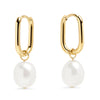 Boucles d'oreille dormeuse Perle Opale