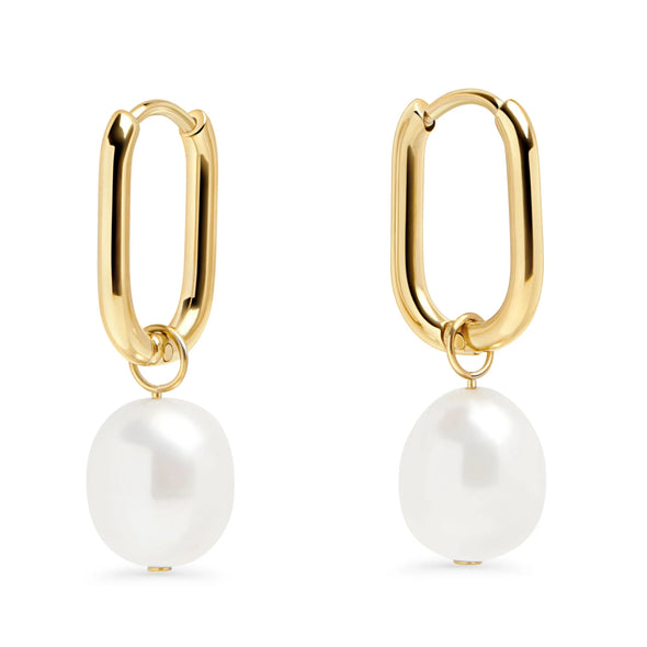Boucles d'oreille dormeuse Perle Opale